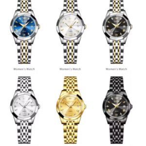 ساعة OLEVS Fashion Golden للنساءمقاومة للماء